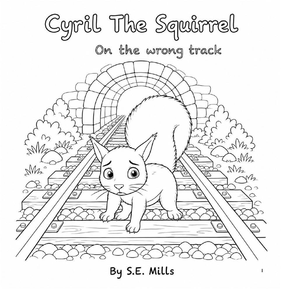 Cyril The Squirrel coloring-book title page